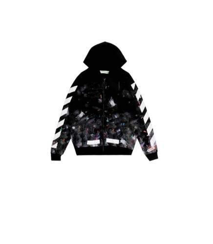 OFF-WHITE Smoky Mars Empty Graffiti Arrow Print Hooded Sweatshirt