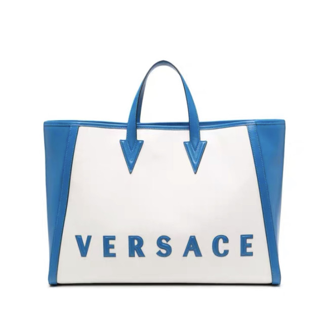 Versace Men's logo applique handbag FARFETCH hair odd