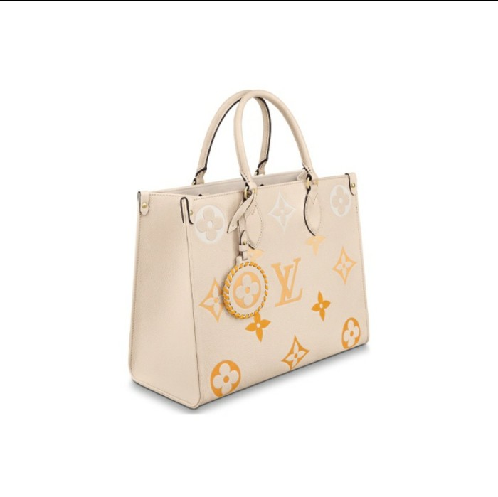 New Summer 2021] LOUIS VUITTON Summer Series OnTheGo Tote Bag Calfskin Handbag Shoulder Bag Gradient Presbyopia Embossed Commuter Women