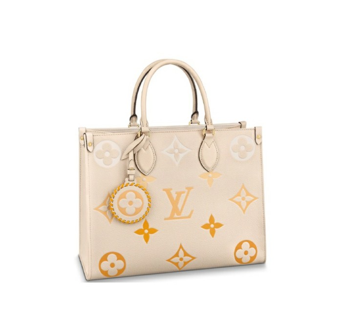 New Summer 2021] LOUIS VUITTON Summer Series OnTheGo Tote Bag Calfskin Handbag Shoulder Bag Gradient Presbyopia Embossed Commuter Women