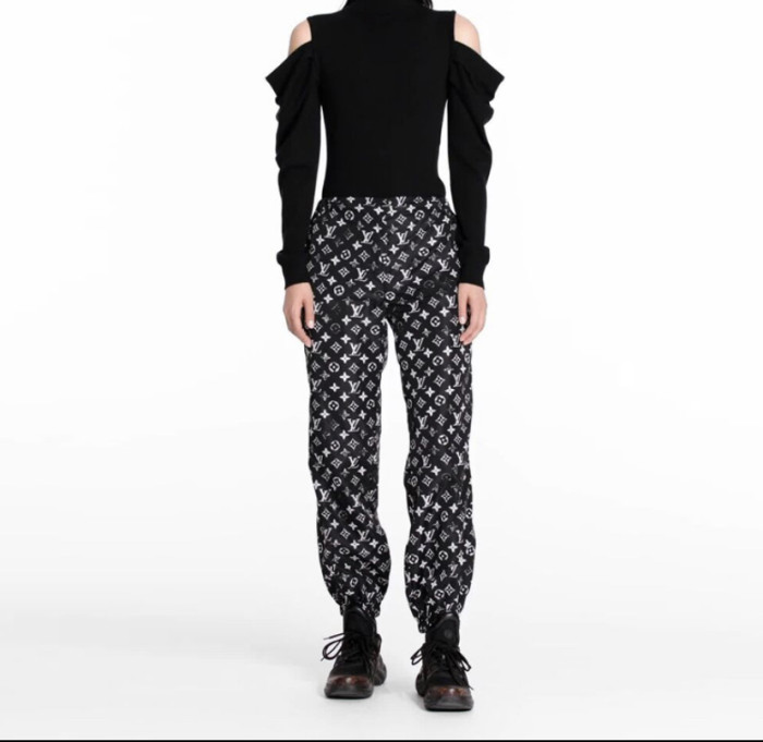 Louis Vuitton Hollow Printed Jogging Pants Women