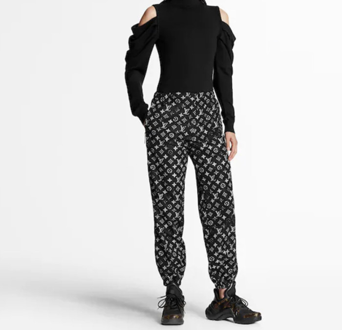 Louis Vuitton Hollow Printed Jogging Pants Women