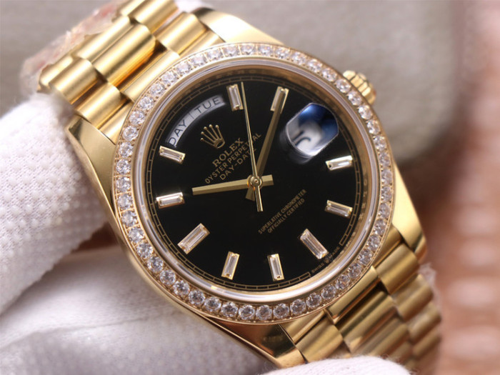 Rolex Oyster set with diamonds