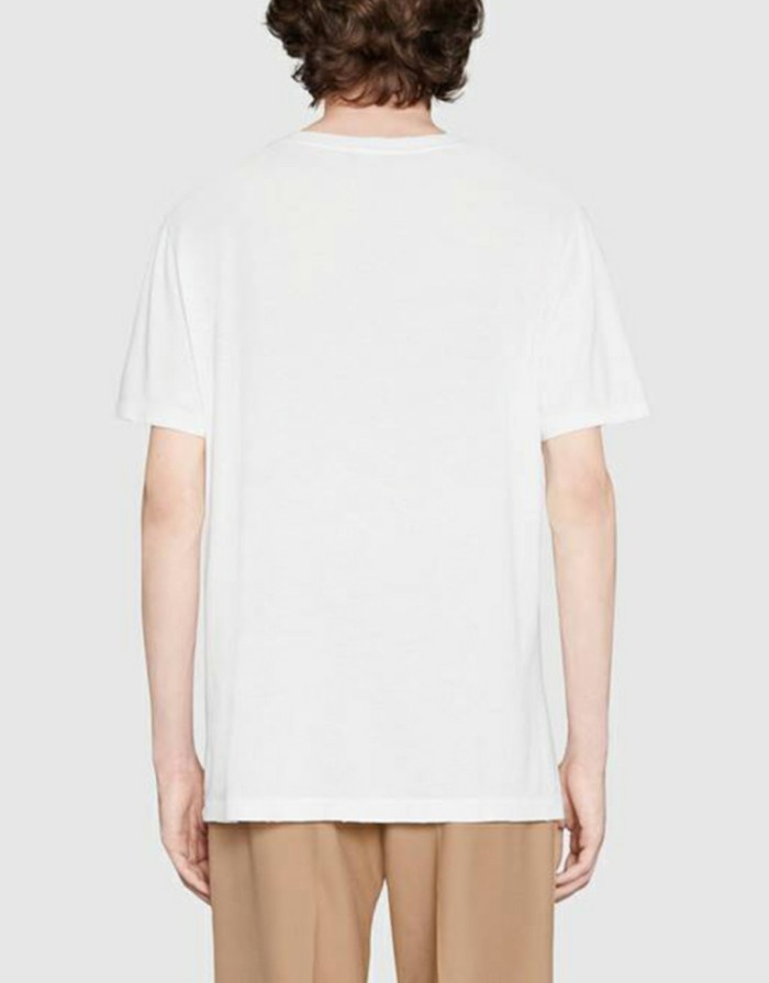 Gucci Oversized LOGO printing men's white