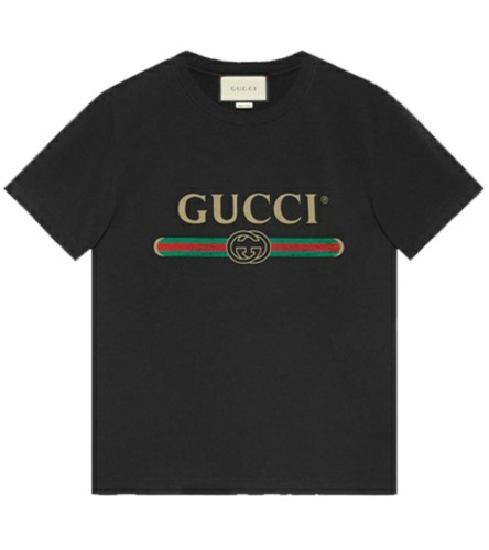 Gucci Oversized LOGO Printing Men's Black