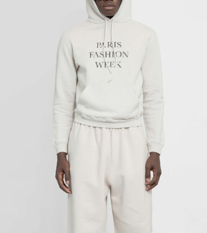 Balenciaga micro-label LOGO fuzzy slogan hooded sweatshirt