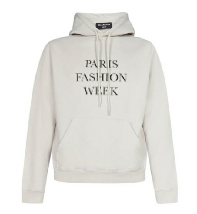 Balenciaga micro-label LOGO fuzzy slogan hooded sweatshirt