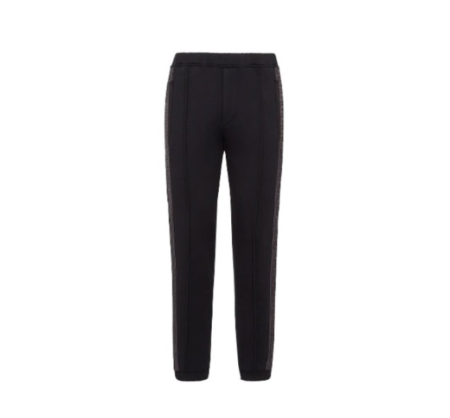 FENDI Side LOGO stitching straight-leg casual pants
