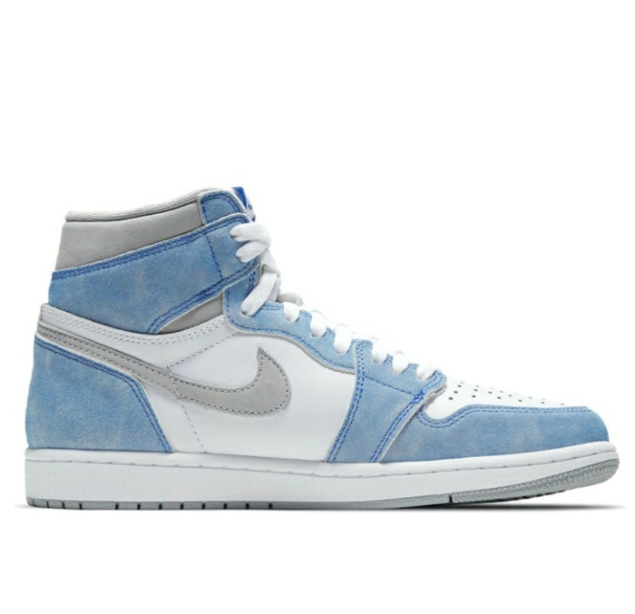 Air Jordan1High OG  Hyper Royal  Mint Candy Washed White and Blue Men's and Women's Same Style