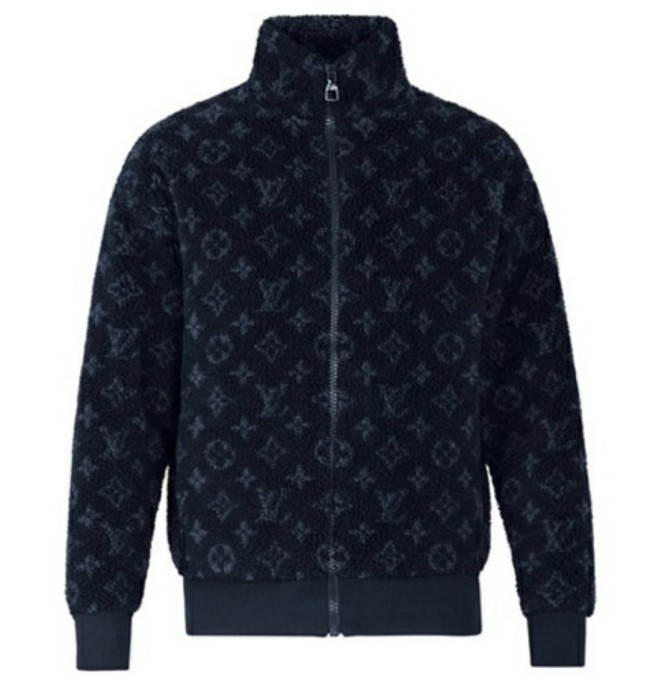 LOUIS VUITTON Jacquard Suede Jacket Men's