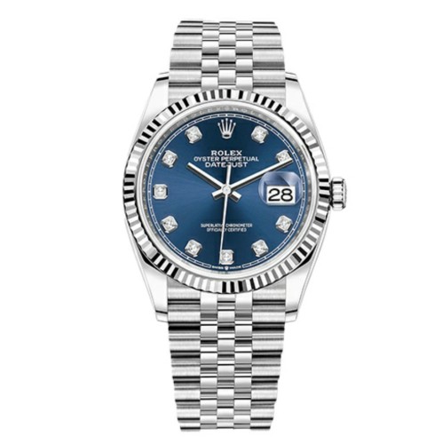 Rolex Datejust Series 36mm Mechanical Watch Men's Blue Steel Band M126234