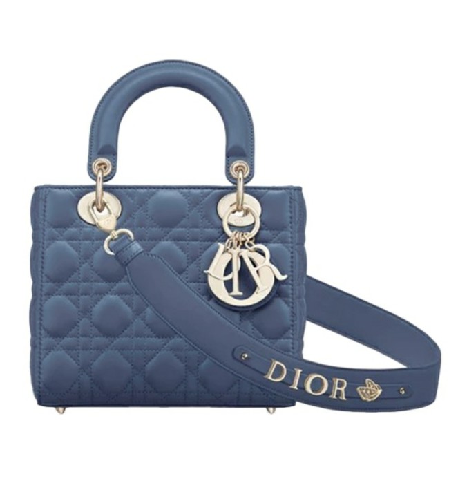 Dior Lady Dior lady bag sheep leather rattan plaid single shoulder messenger handbag women