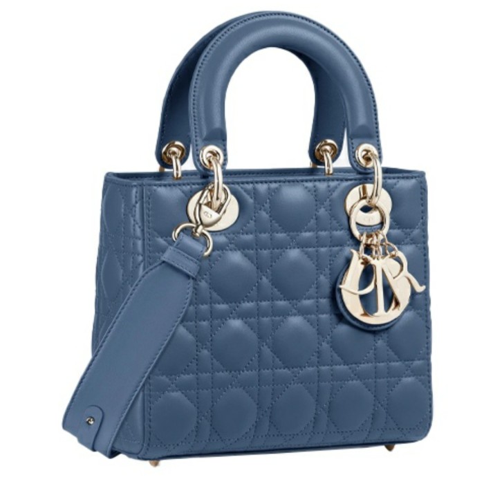 Dior Lady Dior lady bag sheep leather rattan plaid single shoulder messenger handbag women