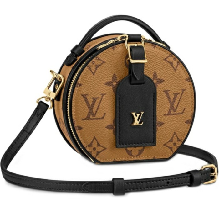 LOUIS VUITTON Boite Chapeau round cake bag old hand single-shoulder oblique