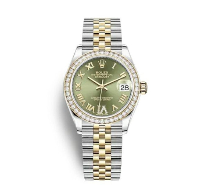 Rolex Women's Datejust Series Roman Numerals 31mm Diamond Green