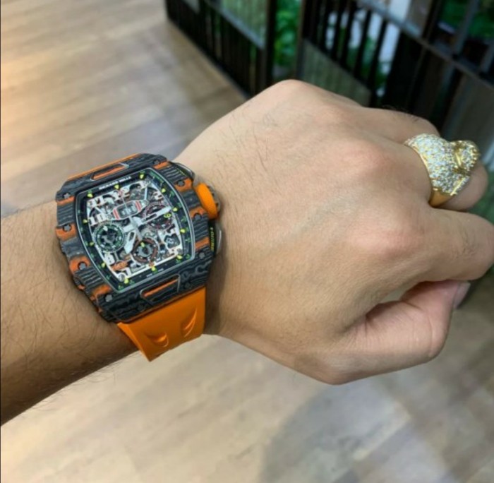 Richard Mille McLaren self-winding fly counter chronograph mechanical watch 44.5mm