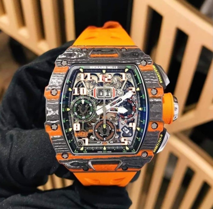 Richard Mille McLaren self-winding fly counter chronograph mechanical watch 44.5mm