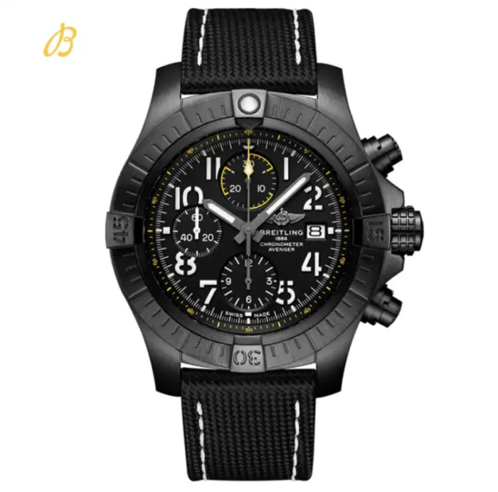 Breitling Avengers Night Mission Chronograph 45mm Automatic Mechanical Men's and Women's Swiss Watch New Black