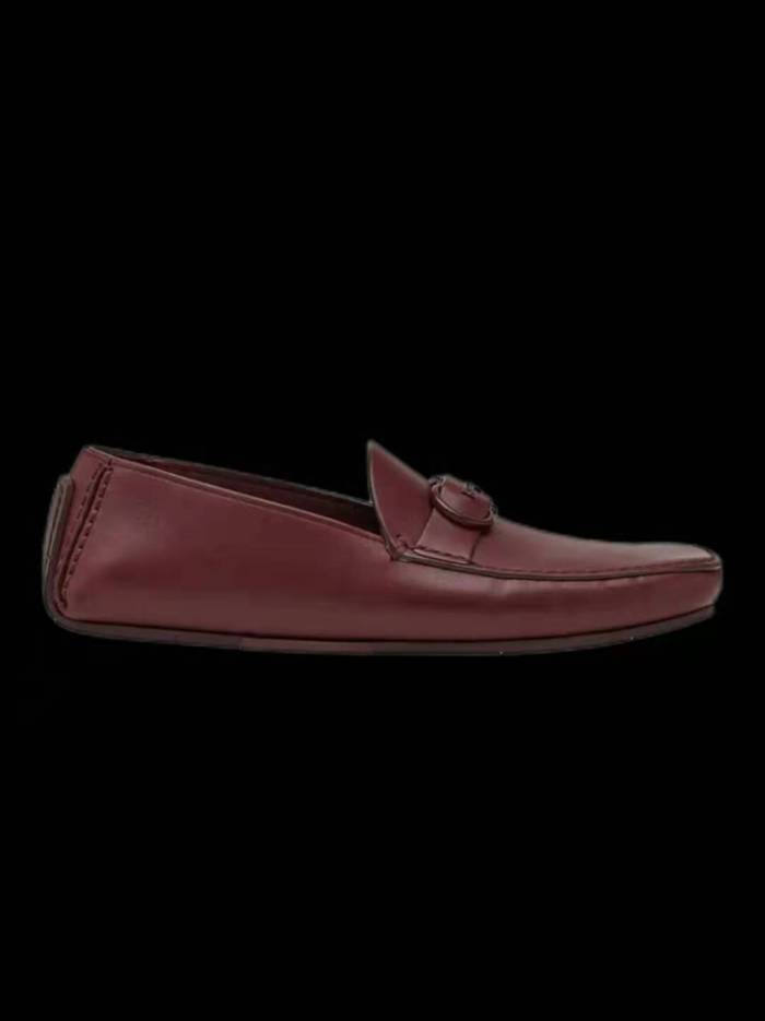 Ferragamo Gancini leather shoes brown