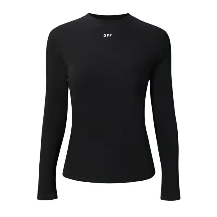 Off-White long-sleeved tight-fitting base shirt top