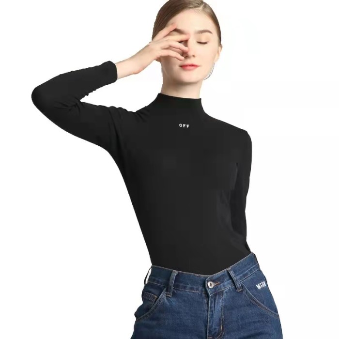 Off-White long-sleeved tight-fitting base shirt top