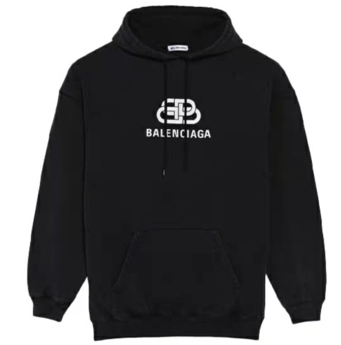 Balenciaga loose hooded long-sleeved sweater women's black