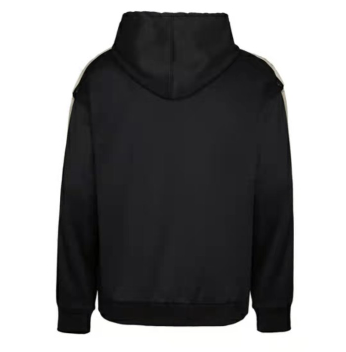 GUCCI Hooded Hoodie with Removable Sleeves Men's Black