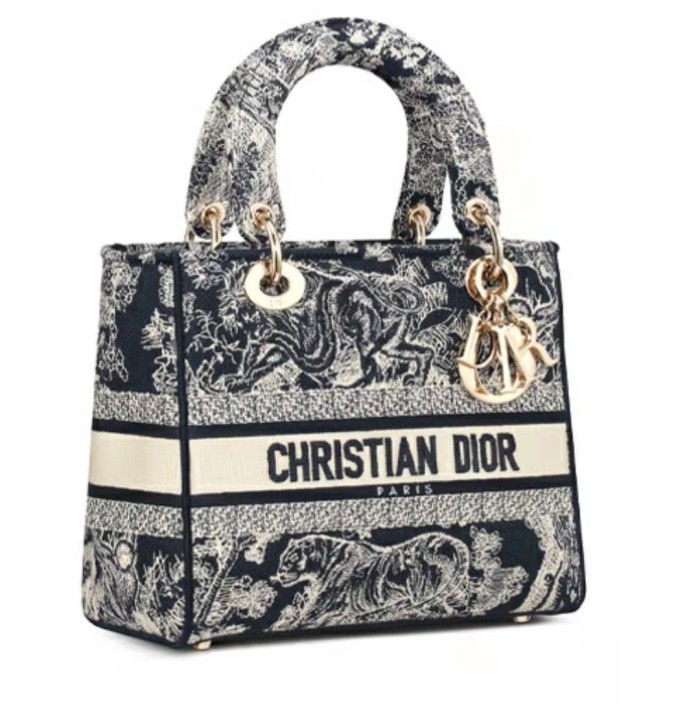 Dior LadyDior bag embroidered Jui print one-shoulder crossbody24*20