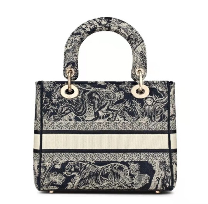Dior LadyDior bag embroidered Jui print one-shoulder crossbody24*20