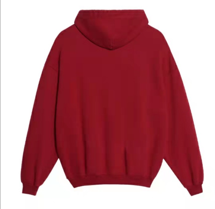 Balenciaga Wheat Ear Letters Hoodie Women's Red