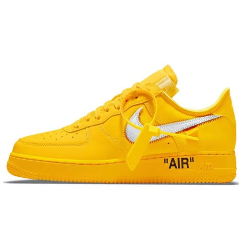 James the same paragraph] Off-White x Nike Air Force1Low  University Gold  gold and silver