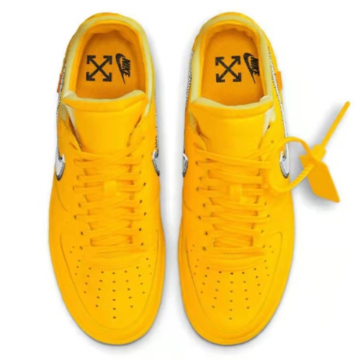James the same paragraph] Off-White x Nike Air Force1Low  University Gold  gold and silver