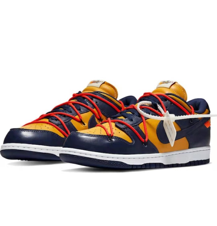 Off-White x Nike Dunk Low LTHR OW joint obsidian sneakers