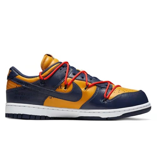 Off-White x Nike Dunk Low LTHR OW joint obsidian sneakers