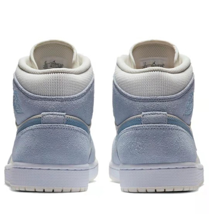 Air Jordan1Mid Gray and Blue Unisex