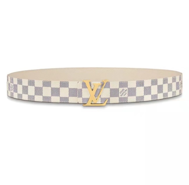 Louis Vuitton Fashion Cowhide Belt Women's Beige Width 4cm
