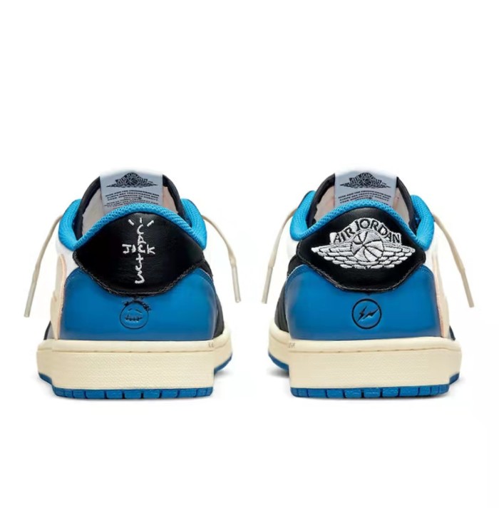 Air Jordan1Low OG SP Tripartite Joint White Blue Black Lightning Barb