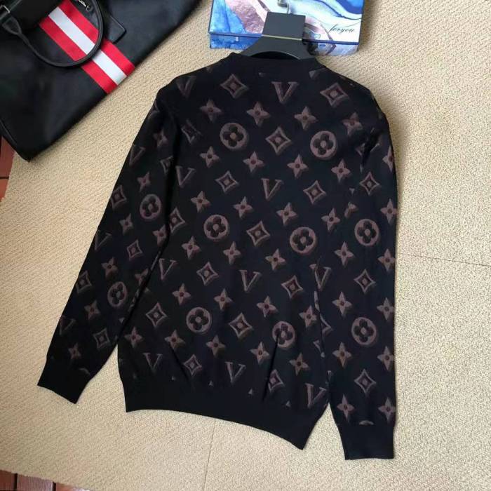 LV Presbyopia Gradient Round Neck Long Sleeve Men's Black