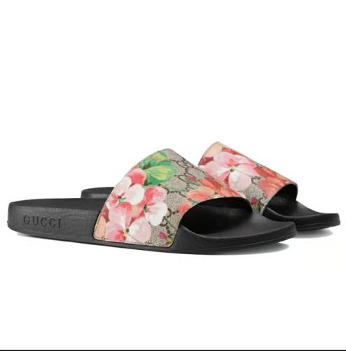 GUCCI Double G Blooms Women's Slippers with Tianzhulan Print