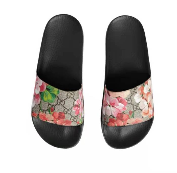 GUCCI Double G Blooms Women's Slippers with Tianzhulan Print