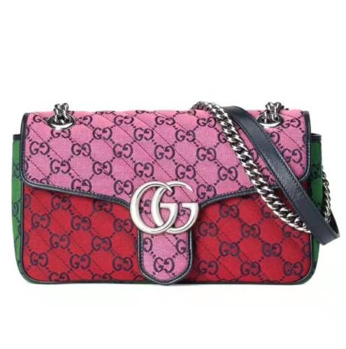 Gucci GG Marmont Multicolor Silver Label Logo