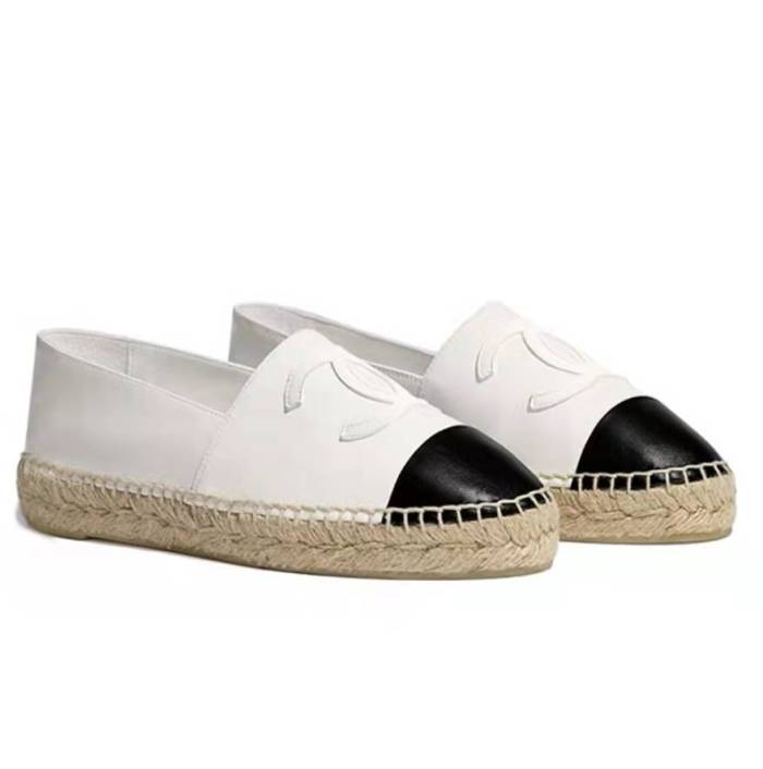 Chanel fisherman shoes white and black women's