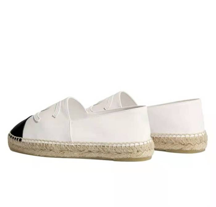 Chanel fisherman shoes white and black women's