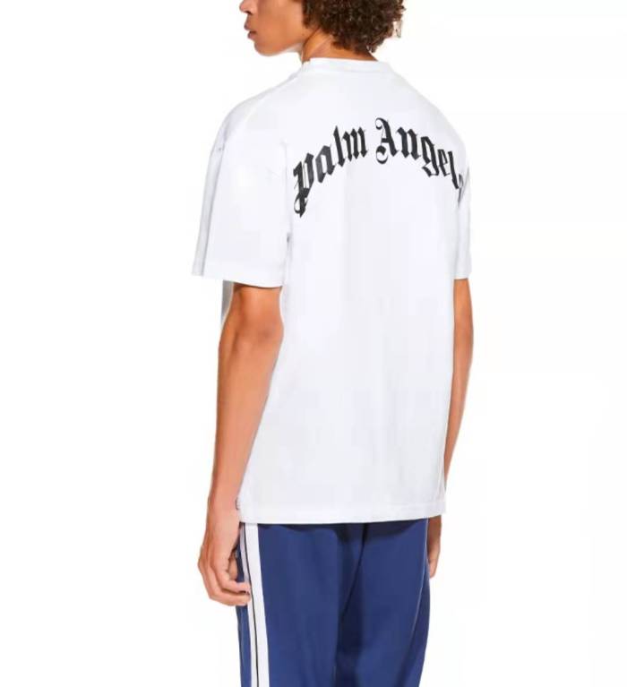 PALM ANGELS GULF BEAR PRINT COTTON LOOSE CREW NECK