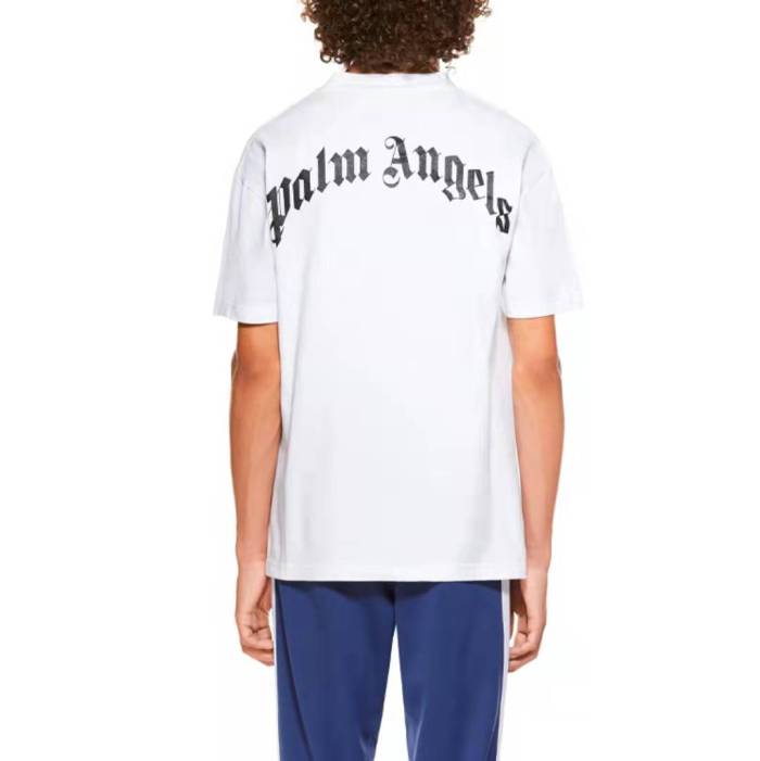 PALM ANGELS GULF BEAR PRINT COTTON LOOSE CREW NECK