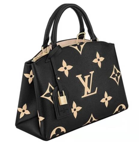 LOUIS VUITTON Petit Palais Two Tone Embossed Grain Leather One Shoulder Ladies