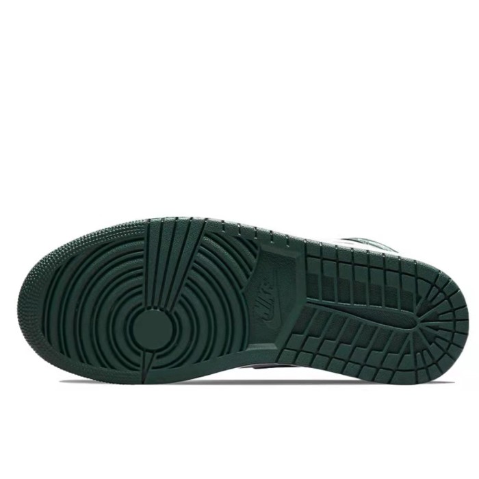 Air Jordan1Mid Retro Basketball Shoes White Green Yellow Seattle SuperSonics