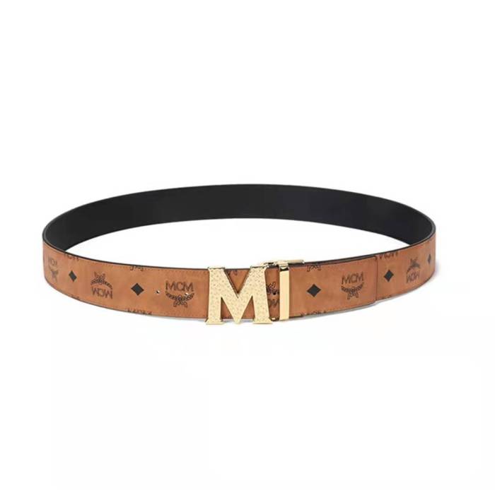 MCM w/Leather Buckle Reversible Belt