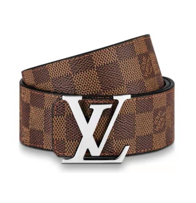 LOUIS VUITTON LV Checkerboard Belt Maroon