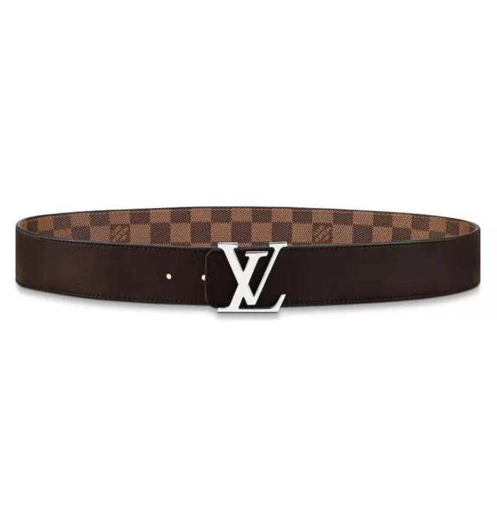 LOUIS VUITTON LV Checkerboard Belt Maroon